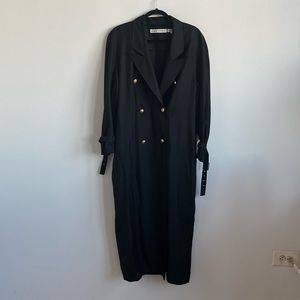Eleanor P Brenner Vintage 100% Silk Black Coat
